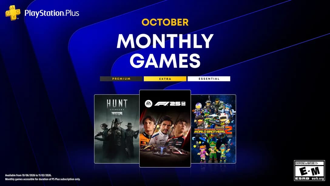 PlayStation Plus Essential apuesta por variedad en octubre: acción voxel, velocidad y terror táctico